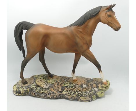 Royal Doulton Boxed Matt Horse on Ceramic Plinth: marked factory seconds 