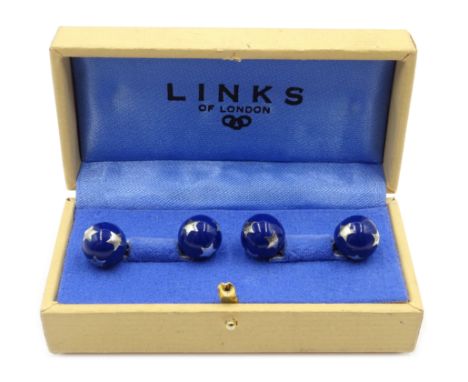 Pair of Links of London silver and enamel cufflinks hallmarked and boxed40 Condition Report Click here for further images, co