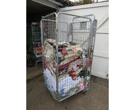 Stillage of vintage curtains, handbags and shoes etc&nbsp;