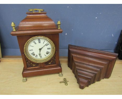 Bracket clock with wall stand and key&nbsp;