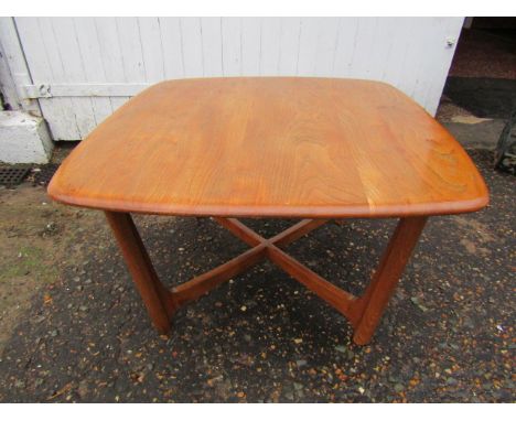 Ercol coffee table H48cm Top 79cm x 79cm approx (broken joint as shown in picture)&nbsp;