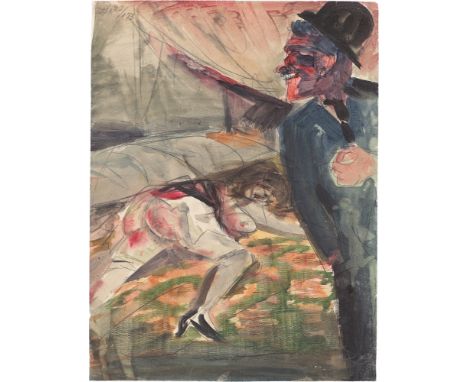 (See English version below)Otto Dix (Gera-Untermhaus 1891 – 1969 Singen). „Scene I“. 1922Aquarell über Bleistift auf Papier (