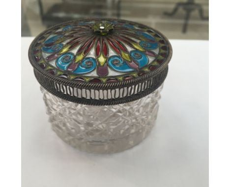 An early 20th century glass and enamel "Plique a Jour"