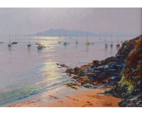 TED DYEREarly Evening Light, Carrick RoadsOil on CanvasSignedTitled on the reverse26 x 35cm