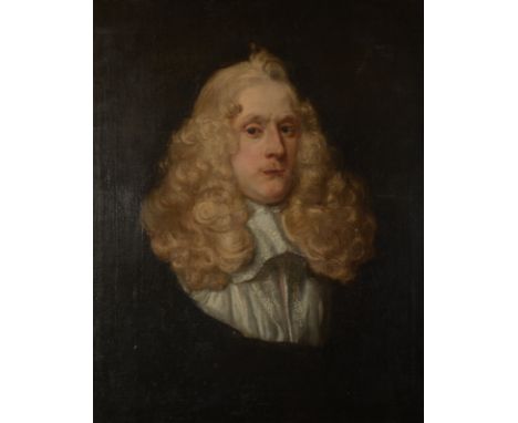 18th century portrait of a bewigged gentleman Oil on canvas75 x 60cm