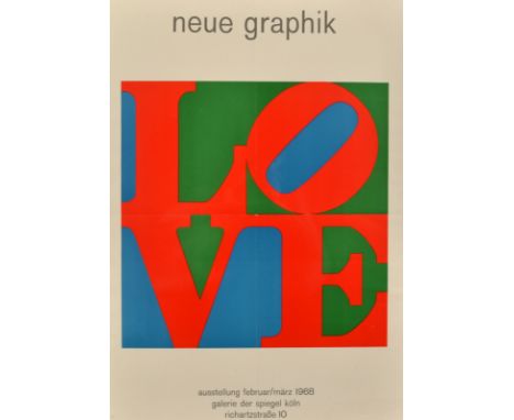 ROBERT INDIANALoveScreen print posterMan Ray poster on the reverse196860 x 43cm