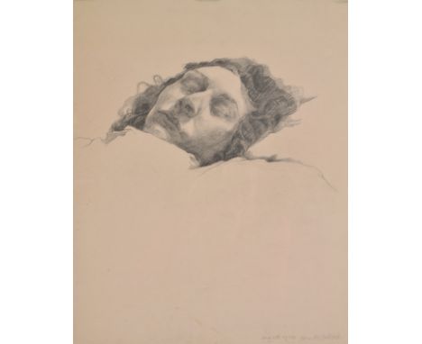 JOHN HOPWOODSleeping Girl, RuthPencil on paperSigned and datedTitle label on the back197053 x 43cm   Condition report:  John 
