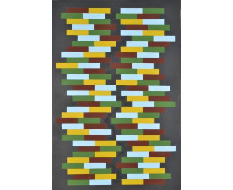 JOHN HOPWOODDouble SpinalOil on canvasTitle label on the back199890 x 61cm   Condition report:  John Hopwood 1942-2015, was a