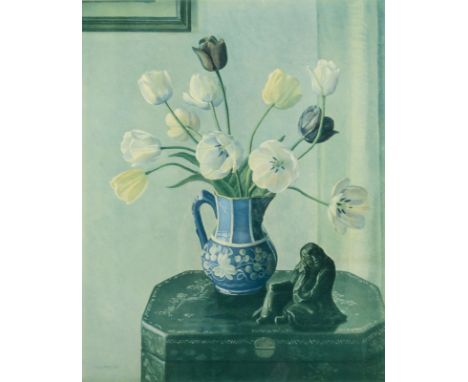 DOD PROCTER Vase of Tulips Print Signed in pencil Embossed with Fine Art Guild stamp. 