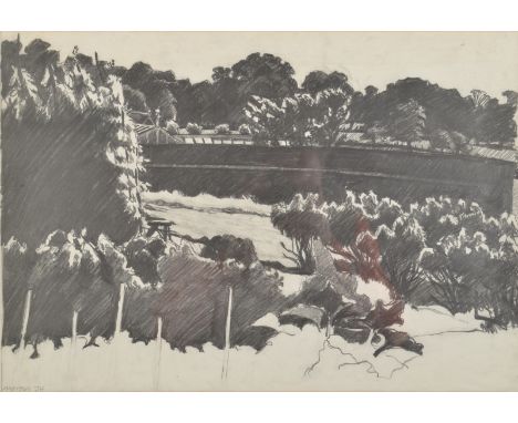 JOHN HOPWOODKitchen GardenGraphiteSigned and dated196937 x 53cm   Condition report:  John Hopwood 1942-2015, was an artist al