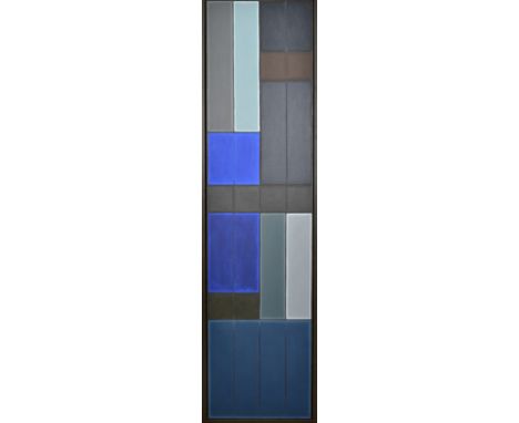 JOHN HOPWOODNight Sea 2Oil on canvas40 x 162cm   Condition report:  John Hopwood 1942-2015, was an artist all his life, creat
