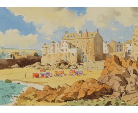 ROD PEARCECorner of St. IvesWatercolourSignedGallery label on the back12 x 18cmPlus a print by the same artist