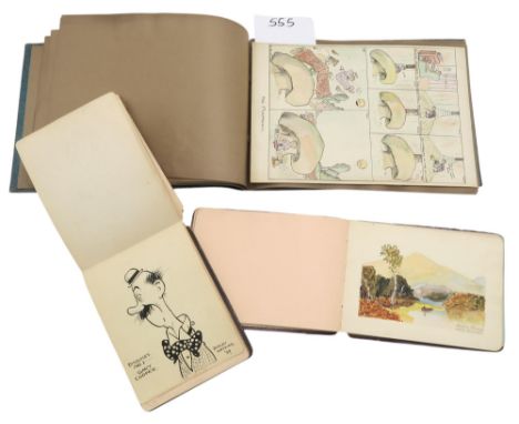 An album of sketches, circa-1920s, containing examples by Dudley Watkins (cartoonist best known for Oor Wullie and The Broons