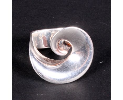 A Georg Jensen silver "Continuity" ring, No. 443, designed by Vivianna Torun Bulow-Hube