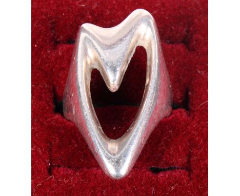 A Georg Jensen silver ring, No. 89, designed by Henning Koppel
