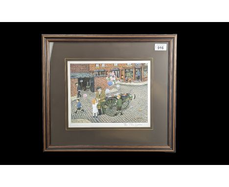 Tom Dodson Ltd Edition and Signed by the Artist Lithograph Print - Titled ' Rag and Bone Man ' This Lithograph Is Num 756 of 