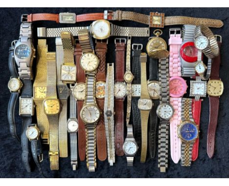 Collection of Ladies &amp; Gentleman's Wristwatches, leather and bracelet straps, makes include Limit, Reflex, Sekonda, XII, 