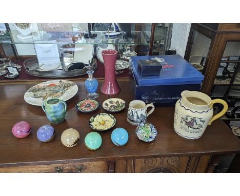 Collection Of Pottery - To Include Millennium Spode Plate, 3 Moorcroft Pin Dishes, A Spode Plate, A Royal Doulton Character J