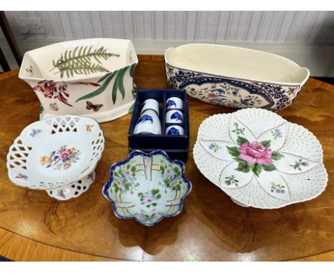 Collection of Vintage Porcelain and Pottery, comprising a Spode 'Floral Haven' planter, 10'' wide x 7'' deep x 5.5'' high, a 