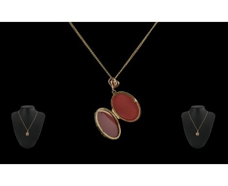 Clogau Stylised Tulip Design 9ct Gold &amp; Diamond Set Hinged Locket, with attached Clogau 9ct Gold chain.  Full hallmark, a