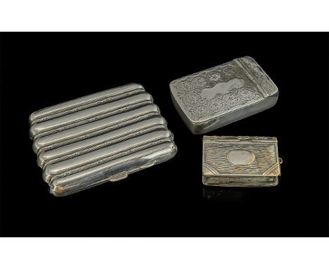 Antique Collectibles - cigarette case etc. novelty stamp and snuff box in form of a book, along with cigarette case, cigar ca