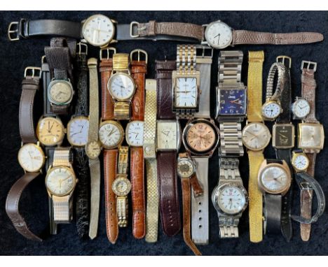 Collection of Ladies &amp; Gentleman's Wristwatches, leather and bracelet straps, makes include Timex, Emporor, Smiths, Talis