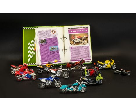 Motorbike Interest. 1 Box of Collectable Miniature Motorbikes Mostly by Maisto, Various Colours and Makes, Includes BMW K 120