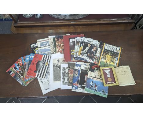 Collection of Memorabilia, comprising a quantity of football programmes, hard back book Charles Buchan's Soccer Gift Book, 19