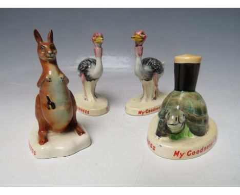 A SET OF FOUR CARLTONWARE 'MY GOODNESS - MY GUINNESS' CERAMIC FIGURES, tallest H 10 cm (4)