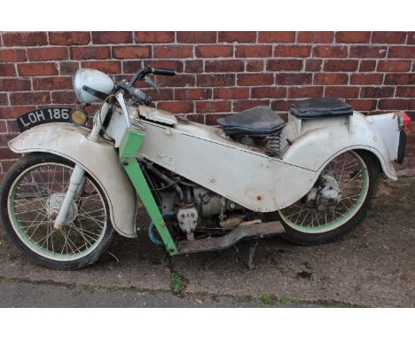 A VELOCETTE MK1 MOTORCYCLE, having pressed steel frame, hand change gearbox and horizontally opposed twin cylinder engine, mi