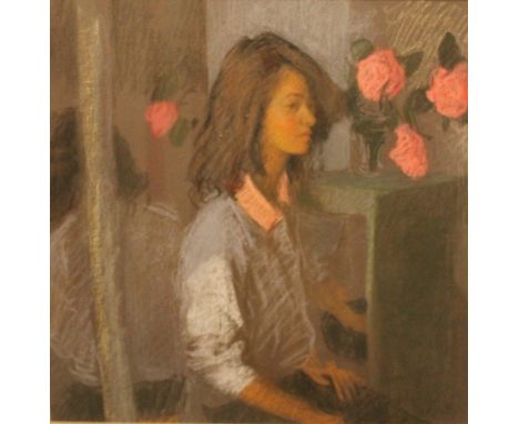 ATTRIBUTED TO MARY BERESFORD WILLIAMS (1913-2003). See verso, portrait study of a seated young woman, unsigned, pastel on pap