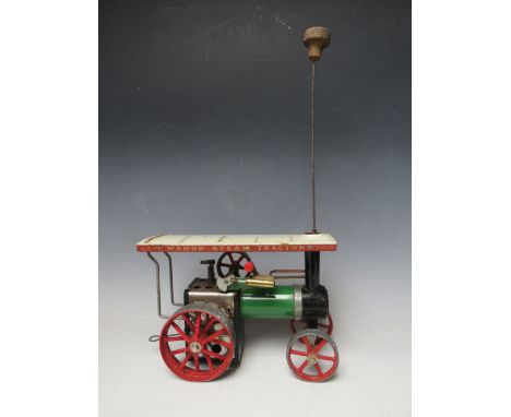 A 20TH CENTURY MAMOD STEAM TRACTOR, H 18 cm, L 25 cm