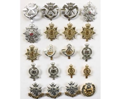 20 assorted early anodised cap badges.3 x Duke of Cornwall’s Light Infantry by Smith &amp; Wright ... 2 x Border by Gaunt, Lo