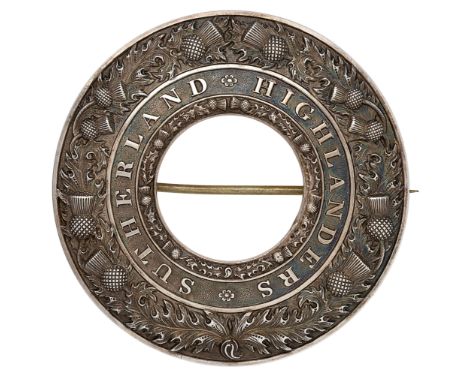 Scottish. 93rd Sutherland Highlanders Victorian Officer’s plaid brooch circa 1836-81. A very fine and scarce example. Three a