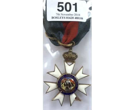 The Most Distinguished Order of St. Michael and St. George, C.M.G., Companion’s neck badge.A silver-gilt and enamel example. 