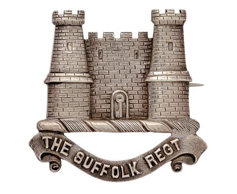Suffolk Regiment Indian Officer’s Mess servant’s badge.A very fine unmarked silver example by Orr (P. Orr &amp; Sons Ltd, of 