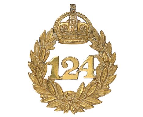 Indian Army. 124th Baluchistan Regiment Officer’s gilt pouch badge circa 1903-22.A fine British made die-stamped gilt example