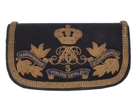 3rd Punjab Cavalry Indian Army Attributed Officer’s Pouch.Believed to have been worn by Major General Sir Chauncy Batho Dashw