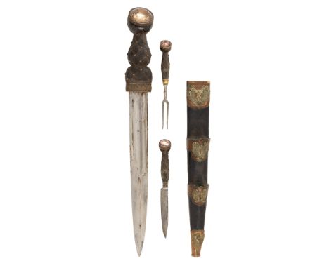 Scottish Black Watch Officer’s dirkA good example 10 1/2 inch plain blade which is double edged for the lower 6 inches. The b