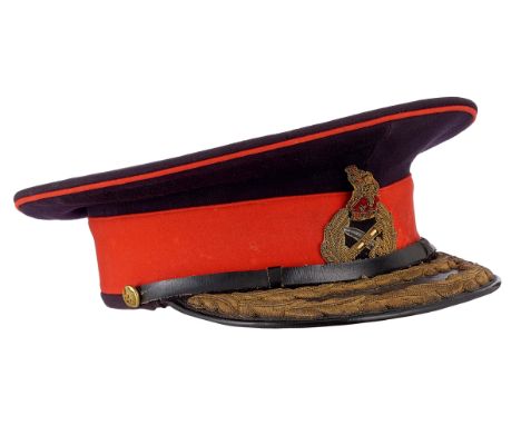 Indian Army General’s Peaked Forage Cap of Major General Sir Chauncy Batho Dashwood Strettell, KCIE, CBA good 1930’s period  