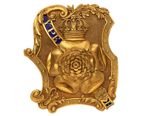 7th Foot (Royal Fusiliers) Victorian pre 1855 Officer’s shoulder belt plate.A very fine and attractive rich gilt example. Roc