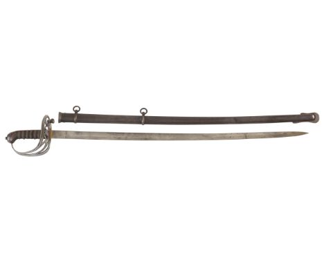 Victorian Light Infantry Regiment Officer’s Sword.An example of the regulation pattern. The single edged slightly curved blad