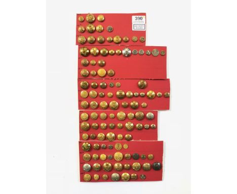 Indian Army. Selection of 110 Infantry buttons.Good examples, mainly Officer’s including coatee and tunic, Victorian, Edwardi