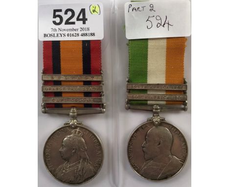 Boer War Army Service Corps Queen’s South Africa Pair of Medals.Awarded to “8804 DVR W. LANGRISH ASC”. Comprising: Queen’s So