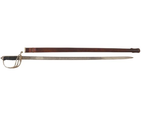 Royal Artillery Officer’s Sword by Wilkinson.A good example by Wilkinson, the straight single edged blade with etched decorat