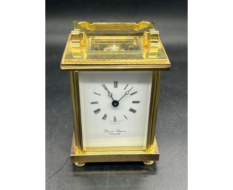 David Peterson brass carriage clock 
