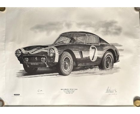 A print of Sir Stirling moss Ferrari 250 GT 90x64