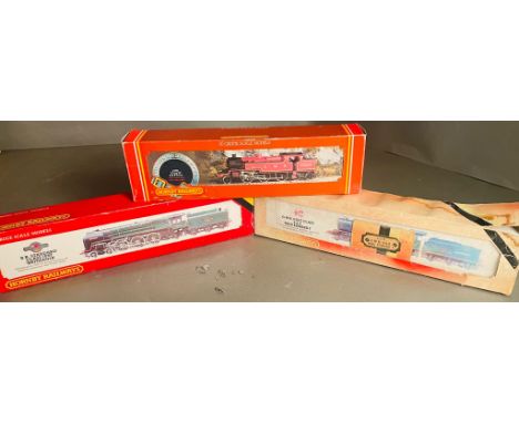 Three Boxed OO Gauge Locomotives by Hornby to include: B R Standard Class 7P6F 'Britannia', LMS Class 4P 2-6-4 Tank and GWR K