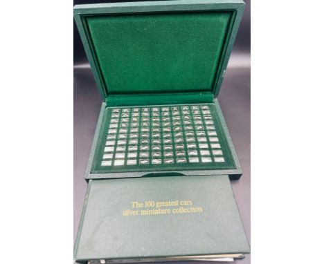 John Pinches Ltd The 100 greatest cars silver miniature collection