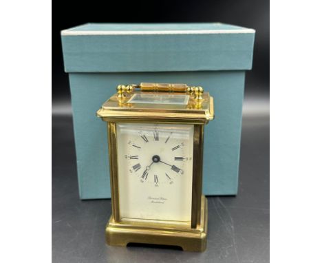 A Bornand Freres carriage clock, brass 11cm H